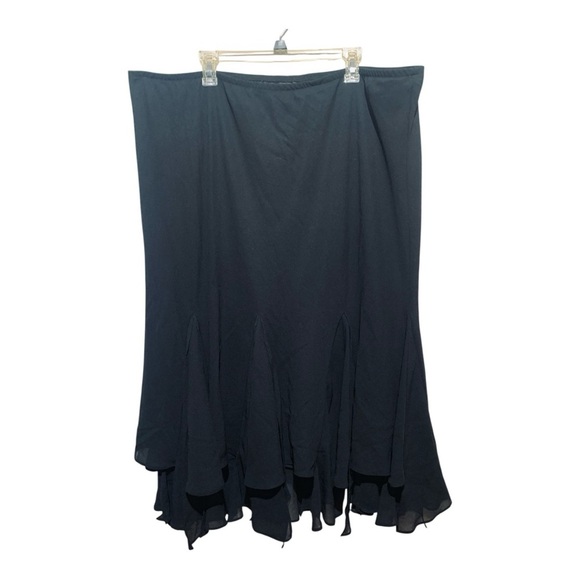 Lane Bryant Black A-Line Midi Skirt - Picture 2 of 4